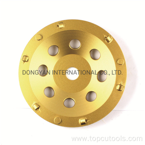 PCD Concrete Grinding Cup Wheel Diamond Tools for Urethane Epoxy and Paint